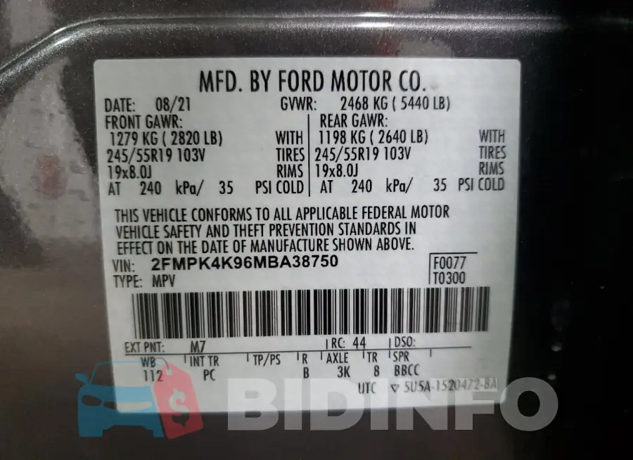 2FMPK4K96MBA38750 Photo# 13