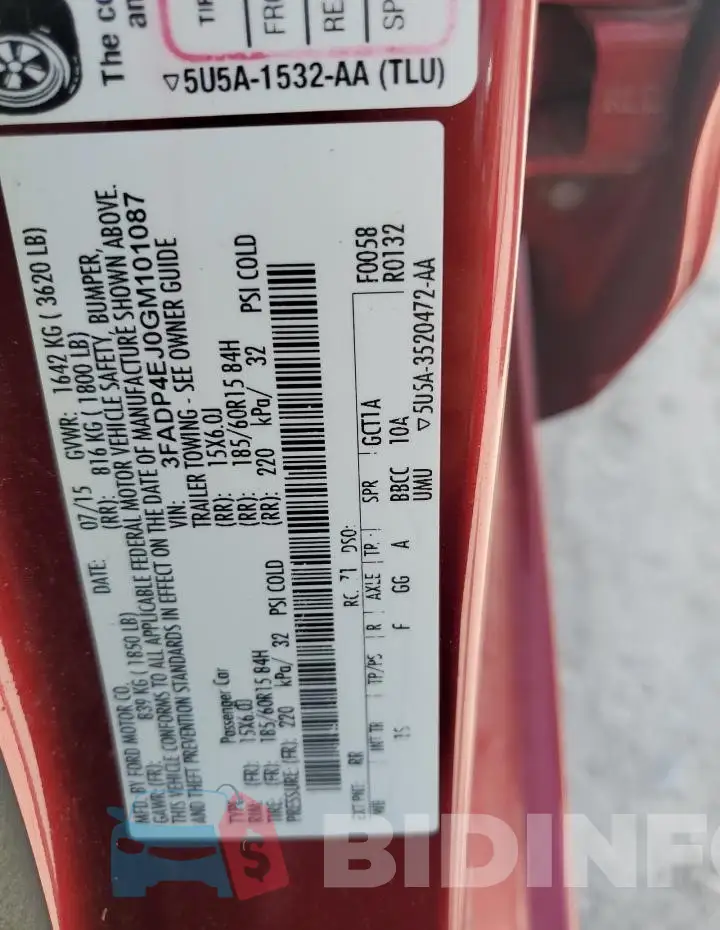 3FADP4EJ0GM101087 Photo# 12