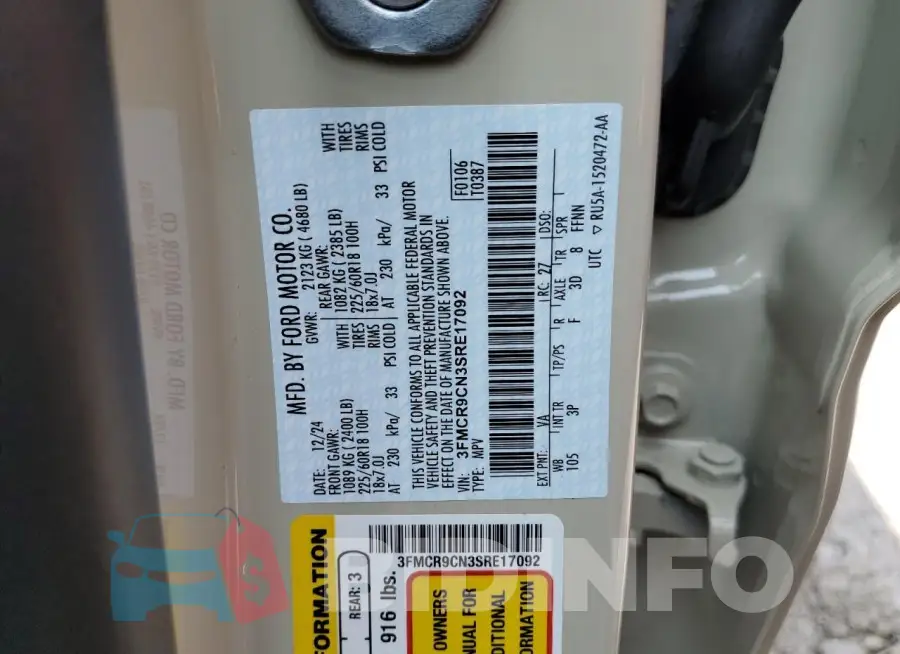 3FMCR9CN3SRE17092 Photo# 13