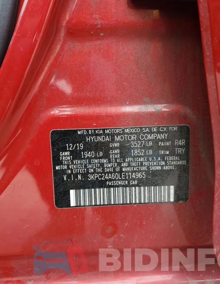 3KPC24A60LE114965 Photo# 12