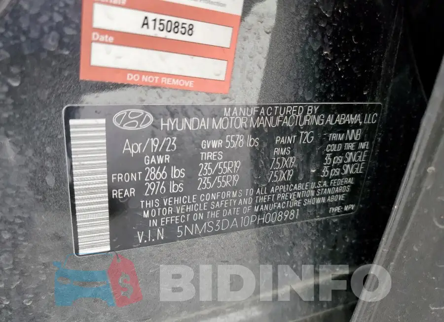 5NMS3DA10PH008981 Photo# 13