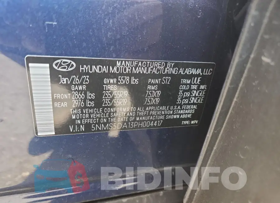 5NMS5DA13PH004417 Photo# 14