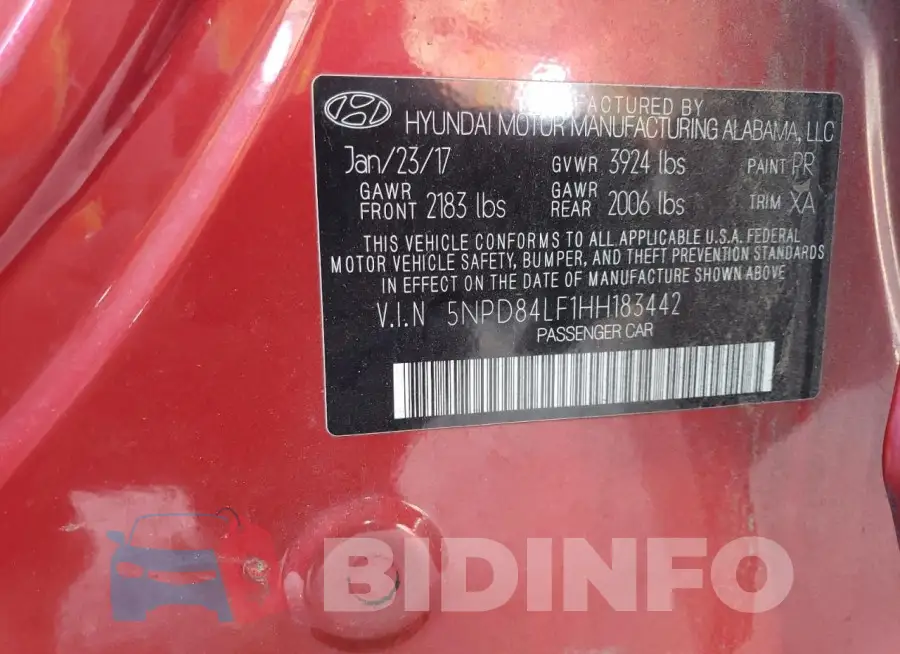 5NPD84LF1HH183442 Photo# 12