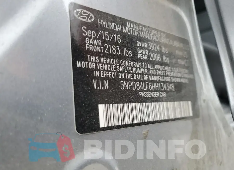 5NPD84LF6HH134348 Photo# 12
