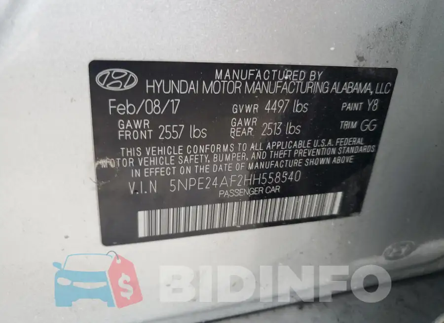 5NPE24AF2HH558540 Photo# 12