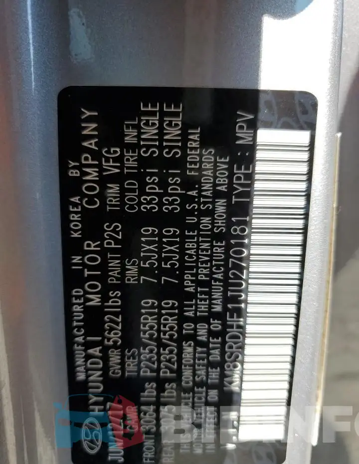 KM8SRDHF1JU270181 Photo# 13