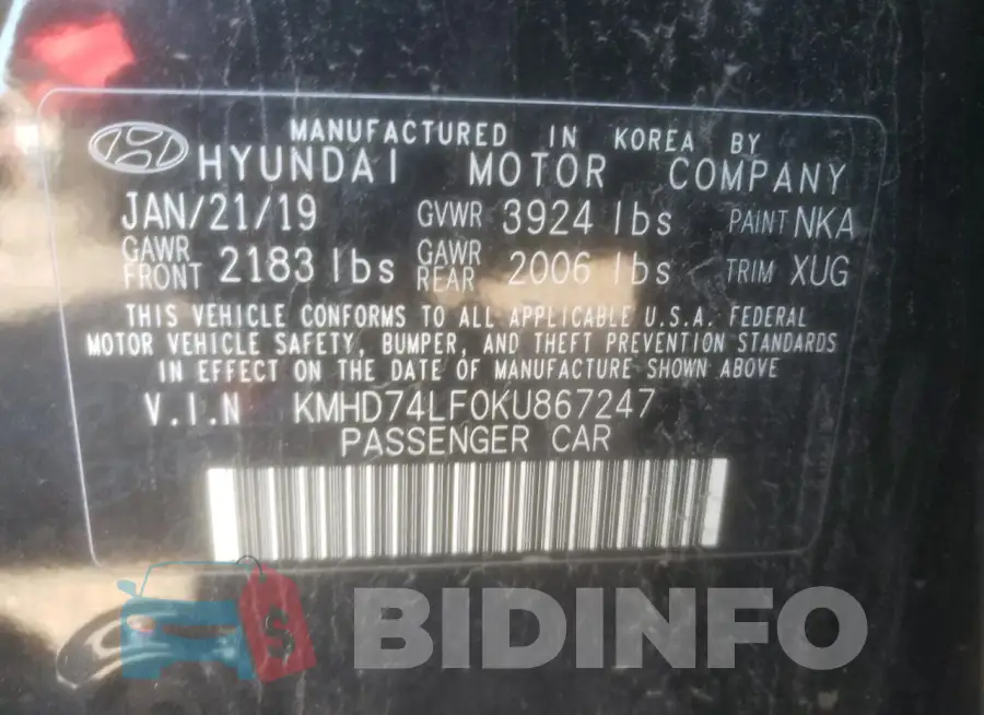 KMHD74LF0KU867247 Photo# 12