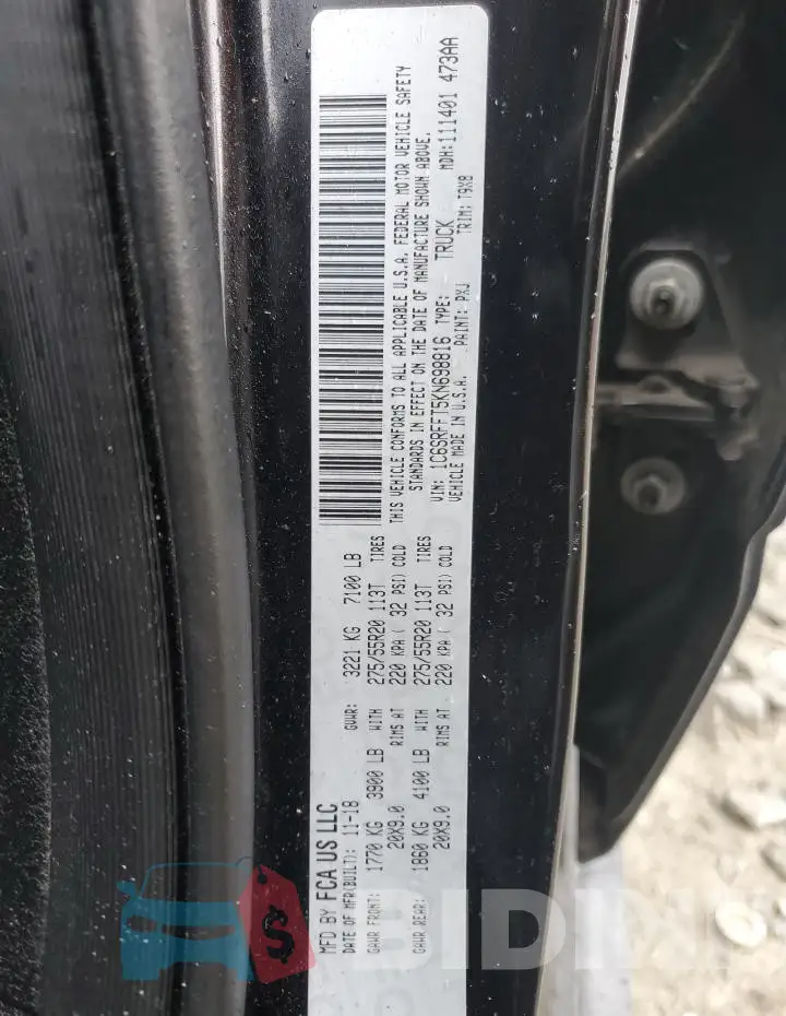 1C6SRFFT5KN698816 Photo# 12