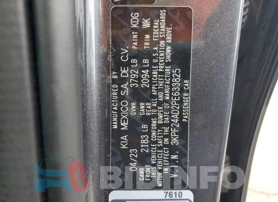 3KPF24AD2PE633825 Photo# 13
