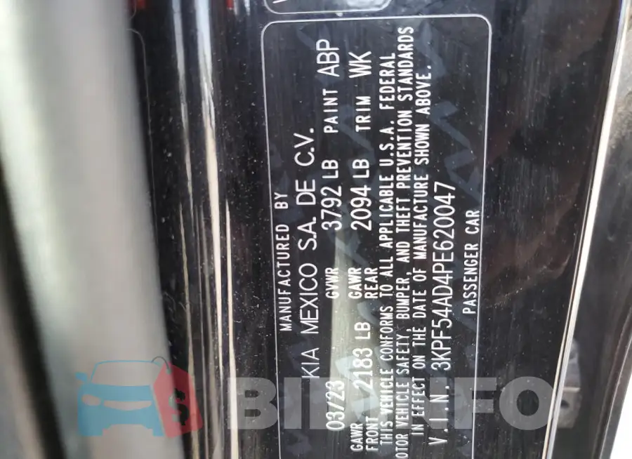 3KPF54AD4PE620047 Photo# 12