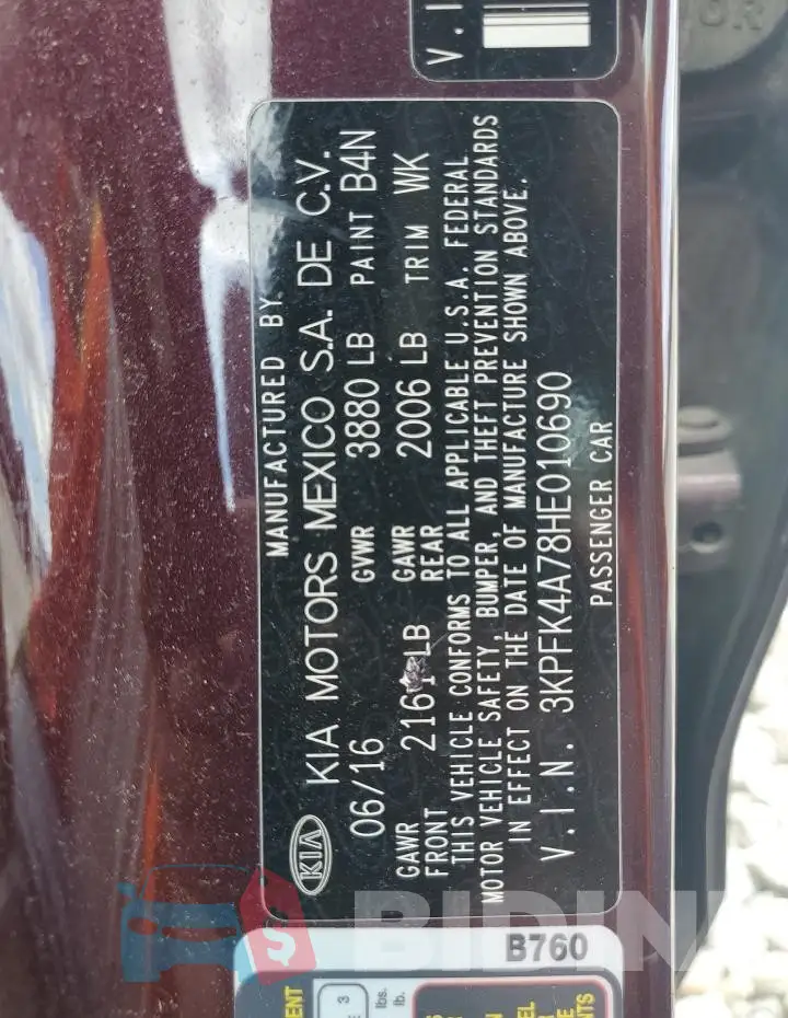 3KPFK4A78HE010690 Photo# 13