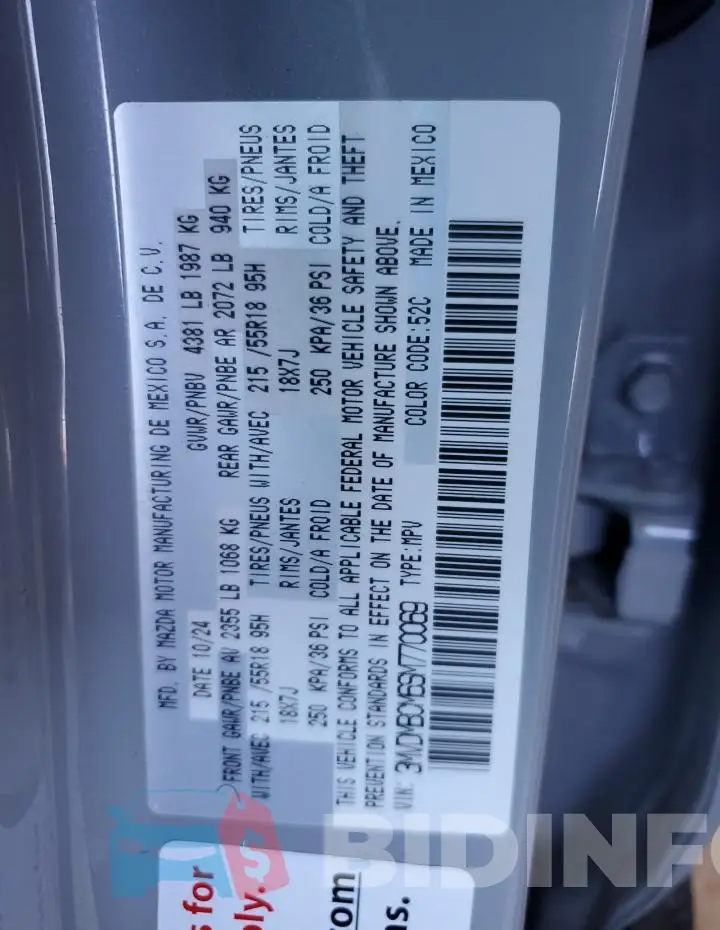 3MVDMBCM6SM770069 Photo# 13