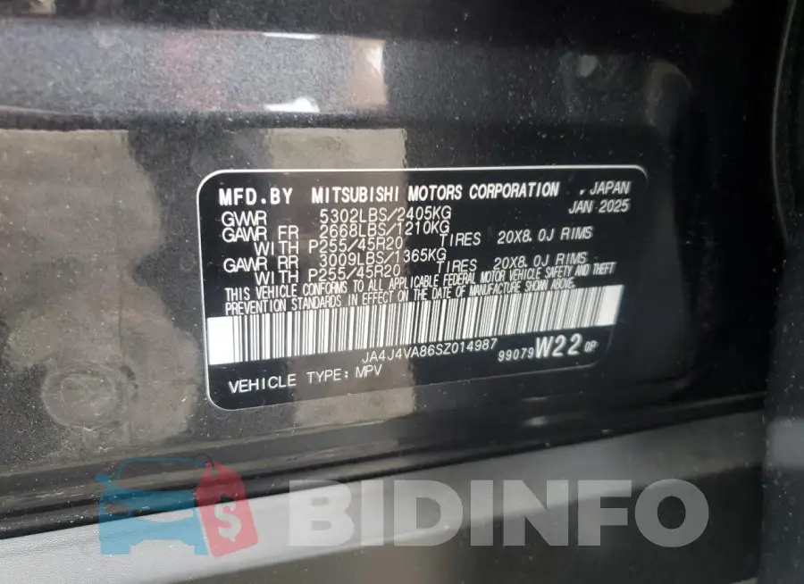 JA4J4VA86SZ014987 Photo# 13