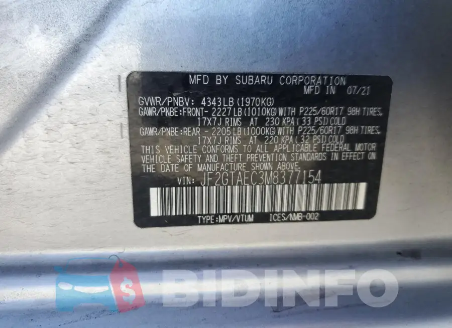 JF2GTAEC3M8377154 Photo# 12