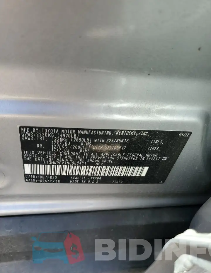 4T3MWRFVXNU062421 Photo# 13