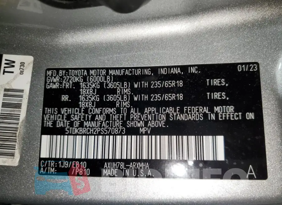 5TDKBRCH2PS570873 Photo# 13