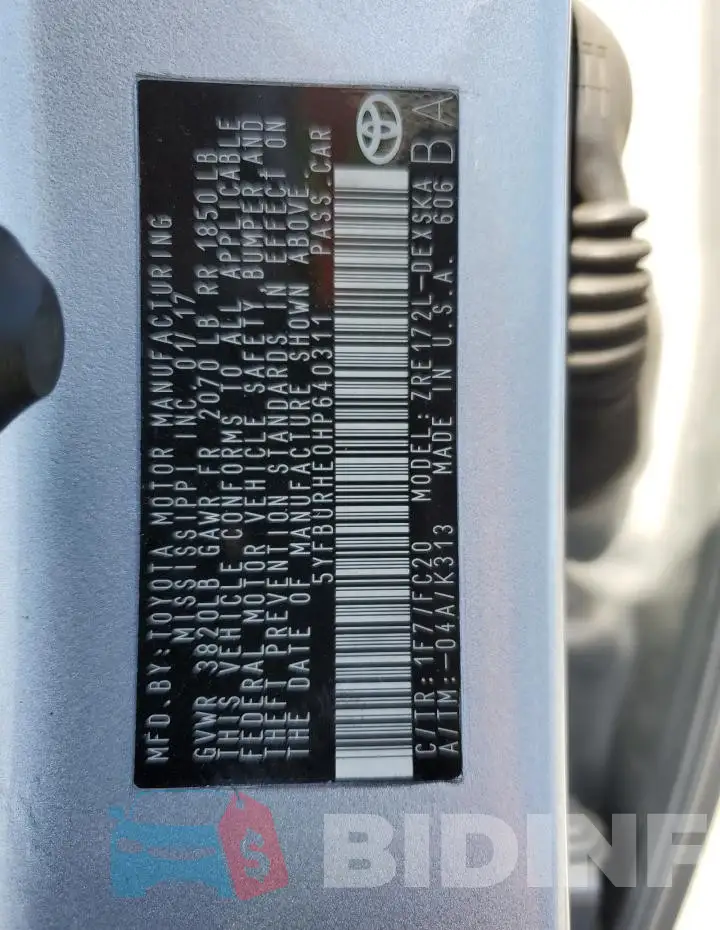 5YFBURHE0HP640311 Photo# 13