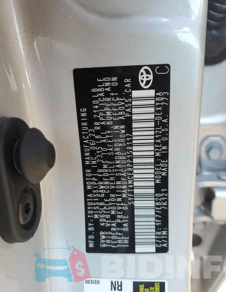 5YFT4MCE8PP158117 Photo# 12