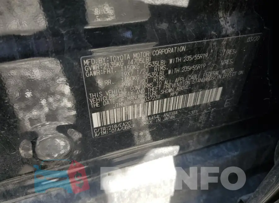 JTMN1RFV8LJ037239 Photo# 14