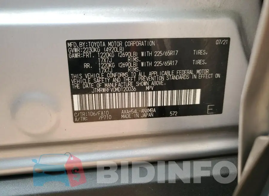 JTMRWRFV0MD120036 Photo# 12