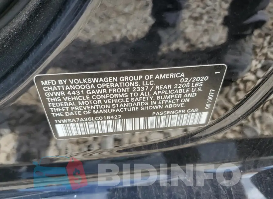 1VWSA7A36LC016422 Photo# 12