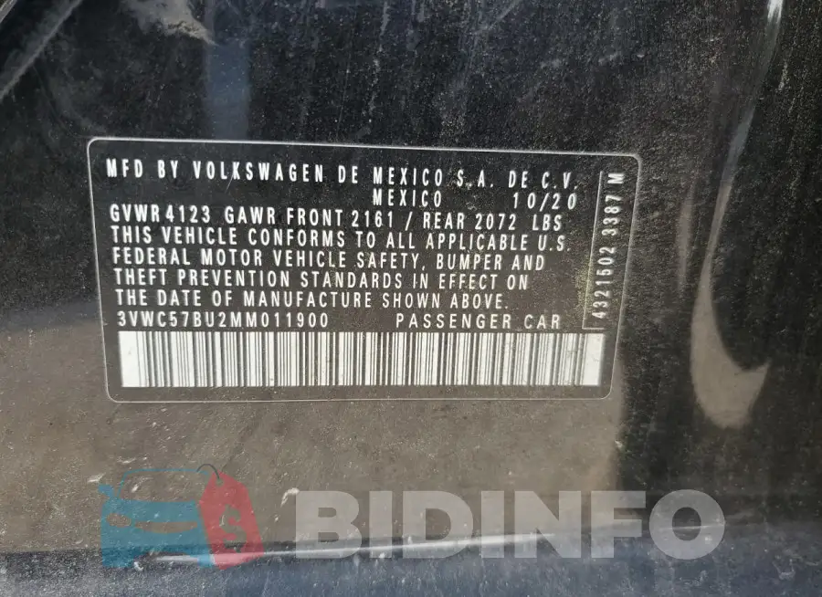 3VWC57BU2MM011900 Photo# 13