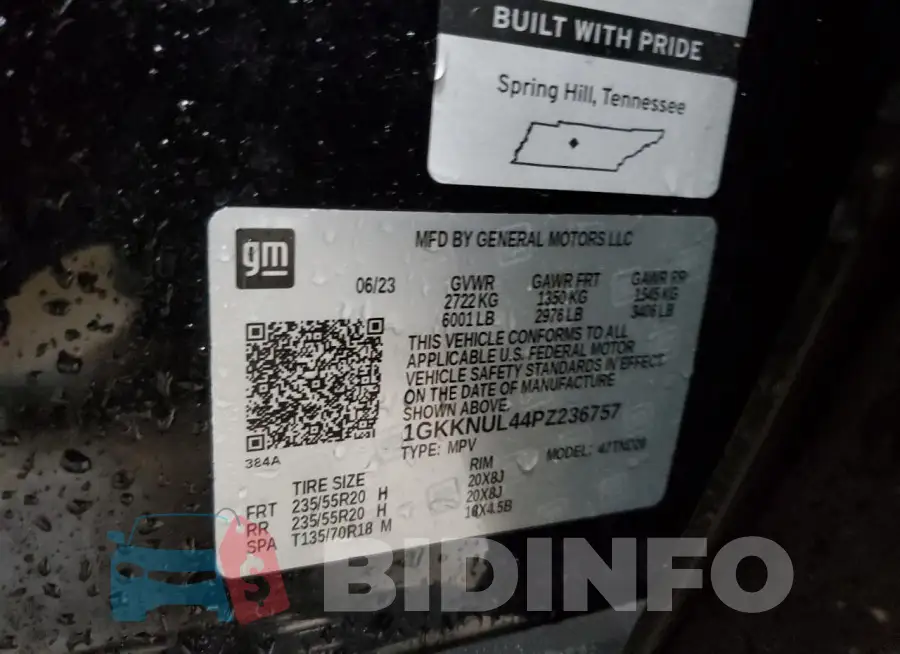 1GKKNUL44PZ236757 Photo# 13