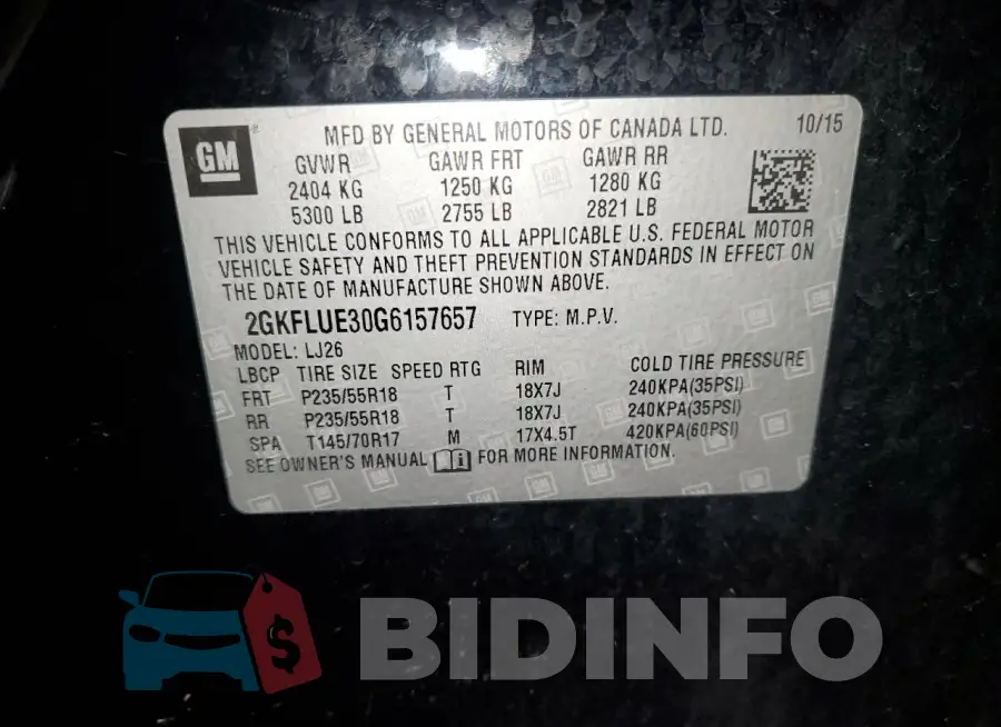 2GKFLUE30G6157657 Photo# 13