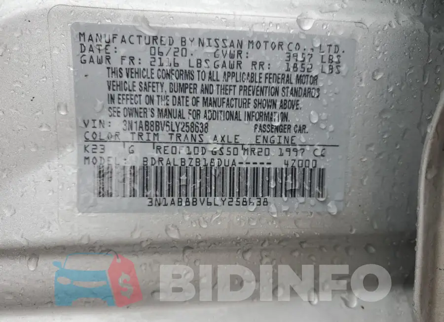 3N1AB8BV6LY258638 Photo# 12