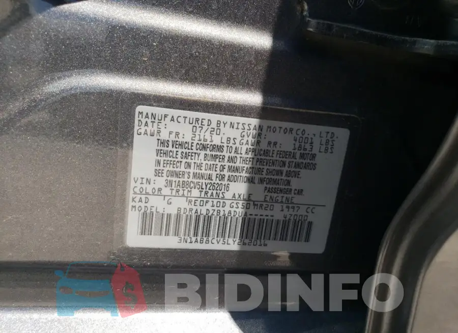 3N1AB8CV5LY262016 Photo# 12