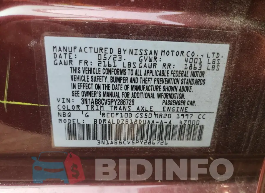 3N1AB8CV5PY286726 Photo# 12