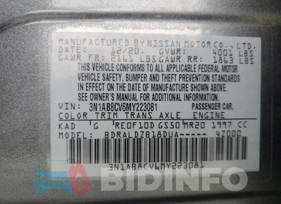 3N1AB8CV6MY223081 Photo# 12