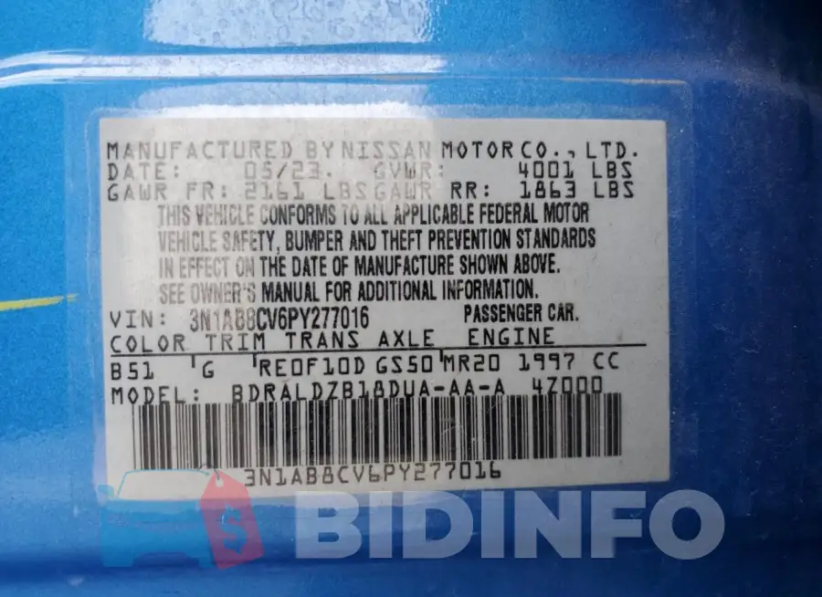 3N1AB8CV6PY277016 Photo# 13