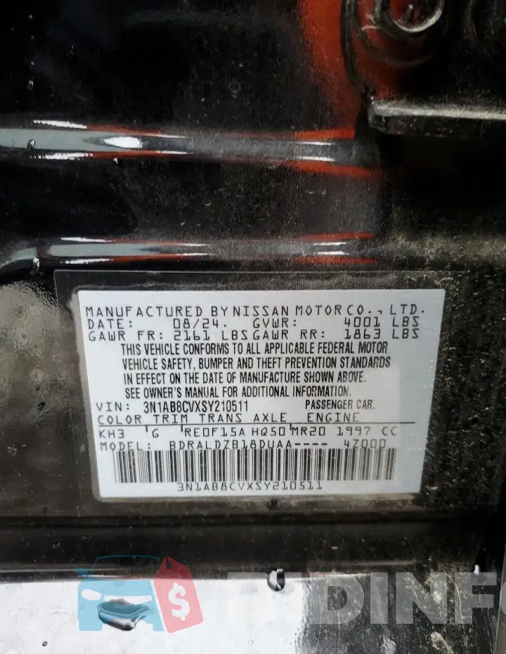 3N1AB8CVXSY210511 Photo# 12