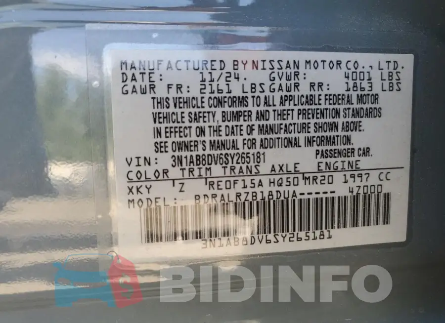 3N1AB8DV6SY265181 Photo# 12