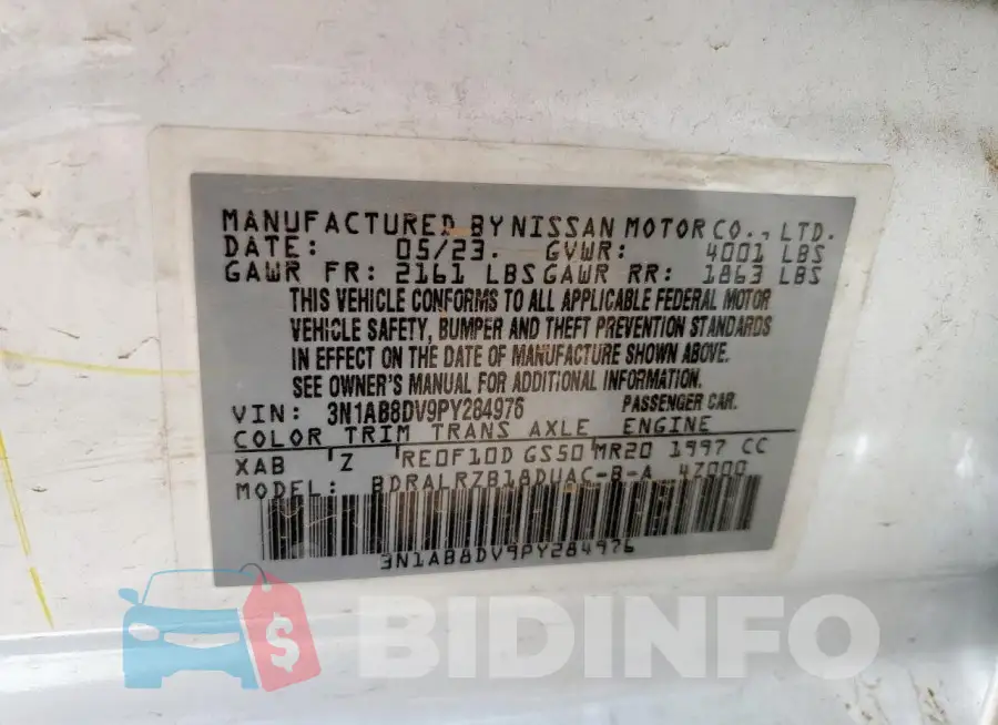 3N1AB8DV9PY284976 Photo# 12