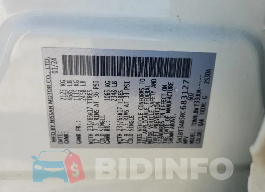5N1BT3AB5RC683127 Photo# 13