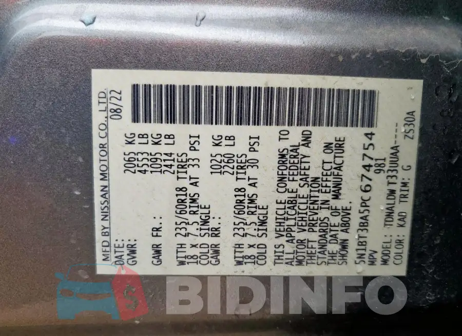 5N1BT3BA5PC674754 Photo# 12