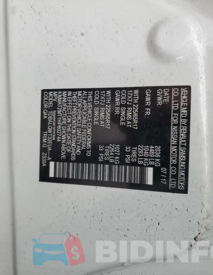 KNMAT2MT1HP602744 Photo# 14