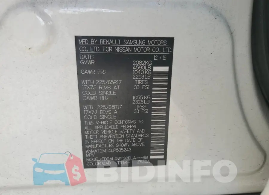 KNMAT2MT4LP535243 Photo# 13