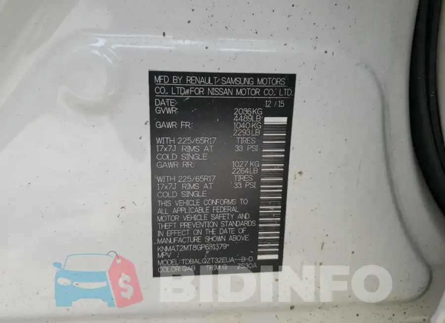 KNMAT2MT8GP631379 Photo# 12