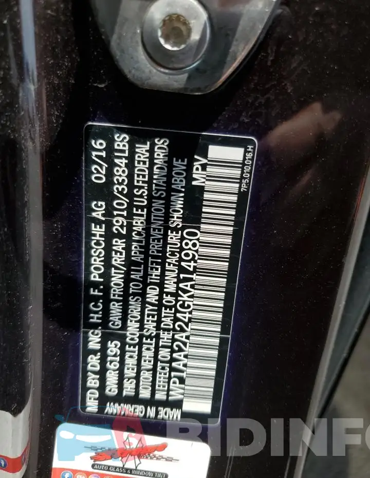WP1AA2A24GKA14980 Photo# 12