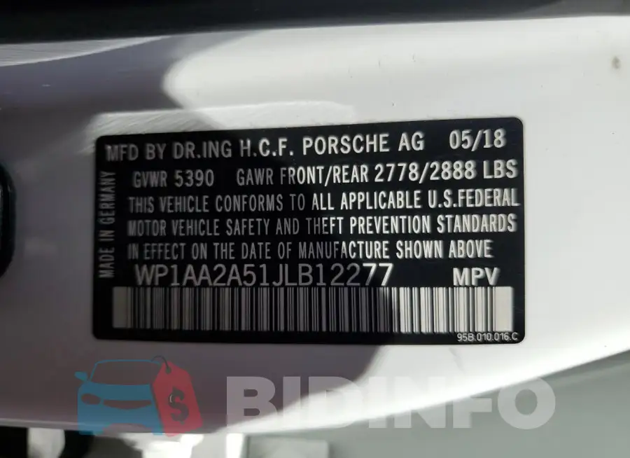 WP1AA2A51JLB12277 Photo# 13