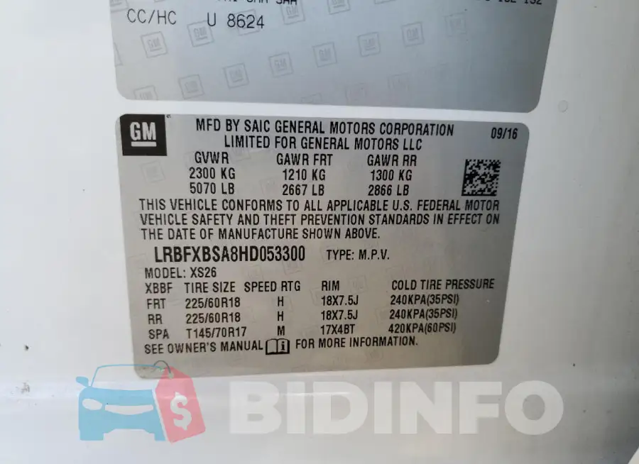 LRBFXBSA8HD053300 Photo# 13