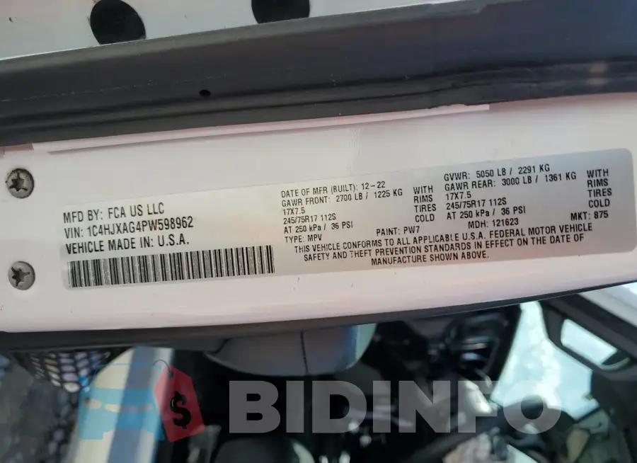 1C4HJXAG4PW598962 Photo# 12