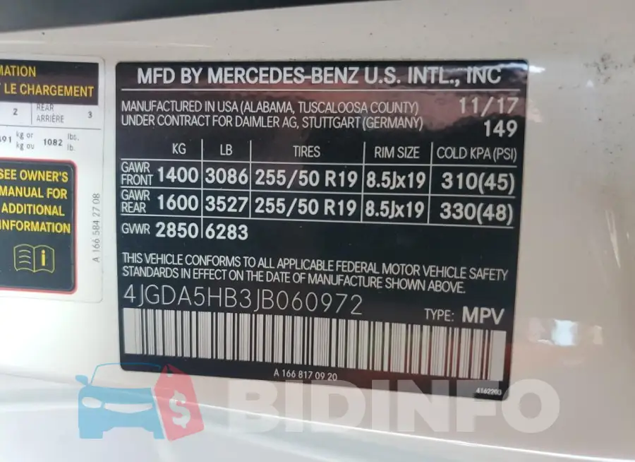 4JGDA5HB3JB060972 Photo# 13