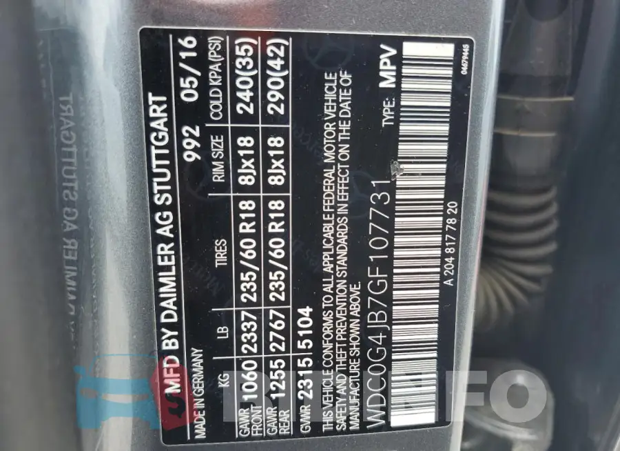 WDC0G4JB7GF107731 Photo# 13
