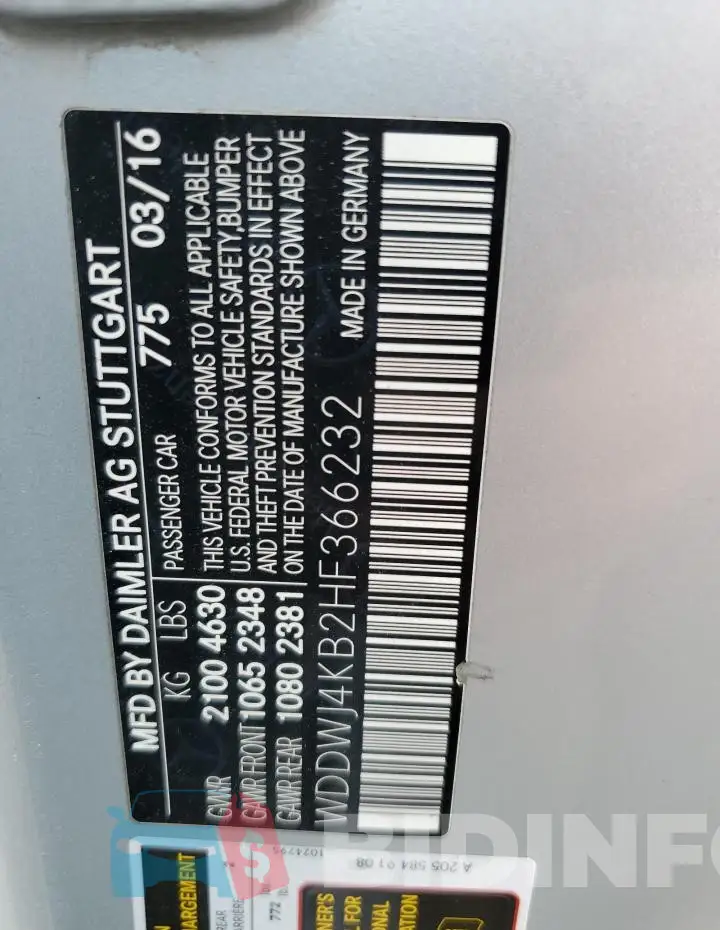 WDDWJ4KB2HF366232 Photo# 12