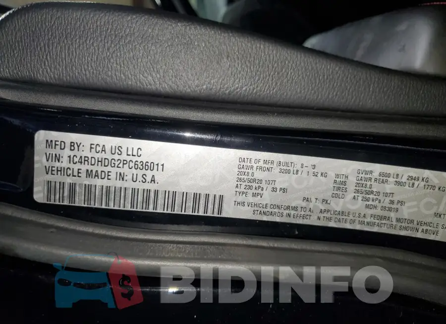 1C4RDHDG2PC636011 Photo# 13