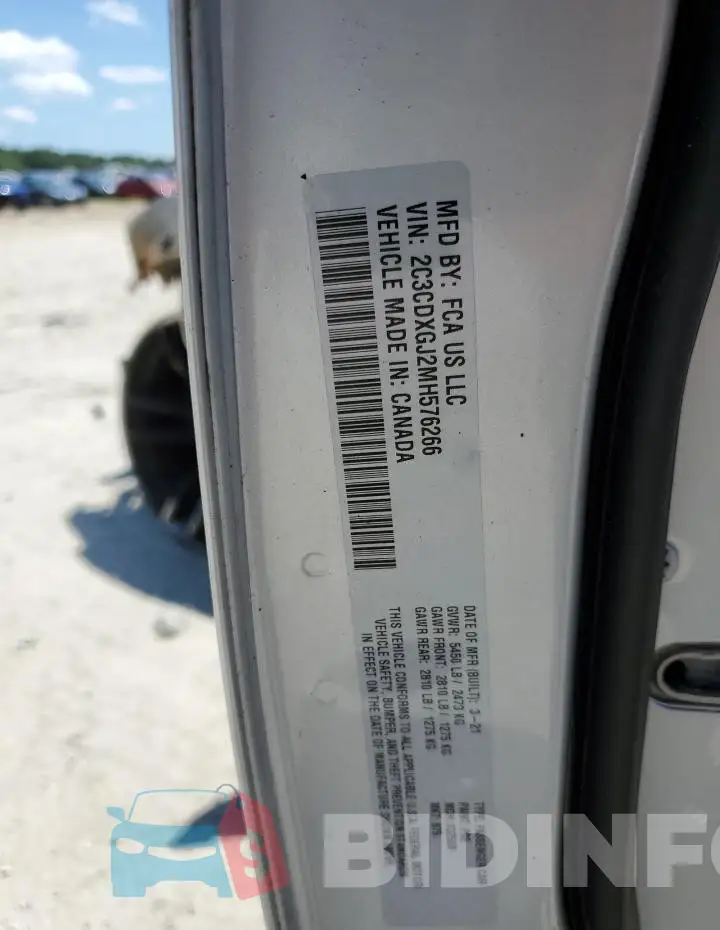 2C3CDXGJ2MH576266 Photo# 12